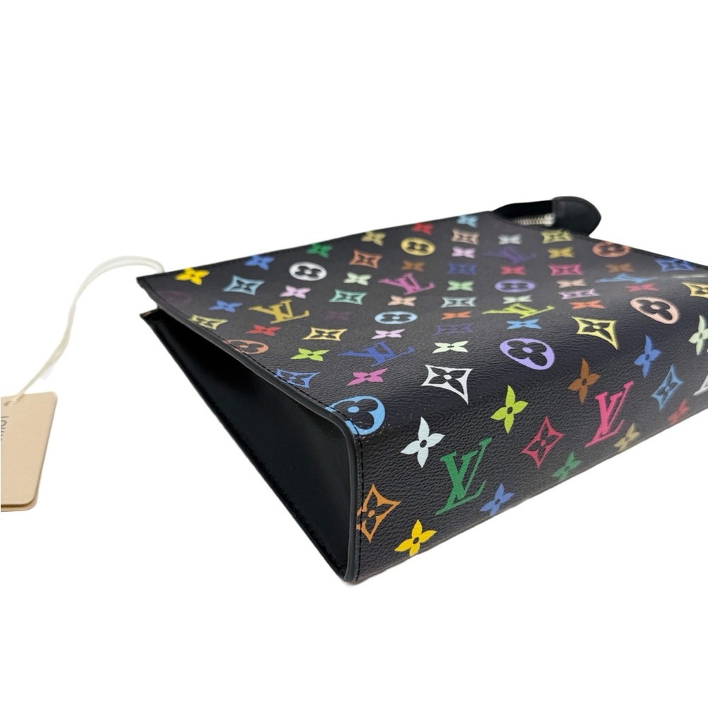 Louis Vuitton Murakami Cosmetic Toiletry Pouch 26 Multicolor Black Limited Ed - Picture 8 of 16